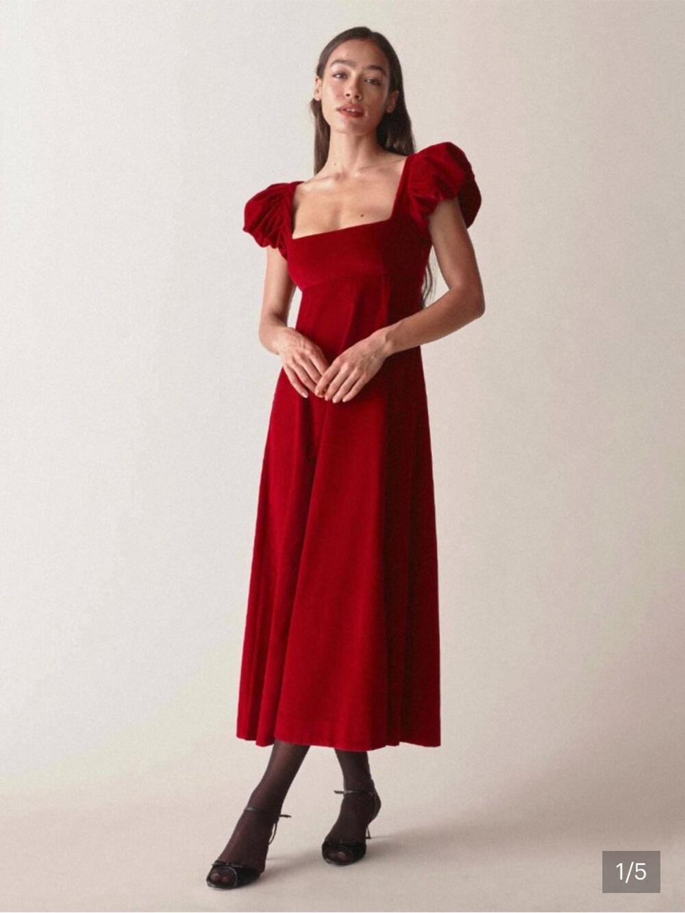 Doen Celestine Dress, red, size XL